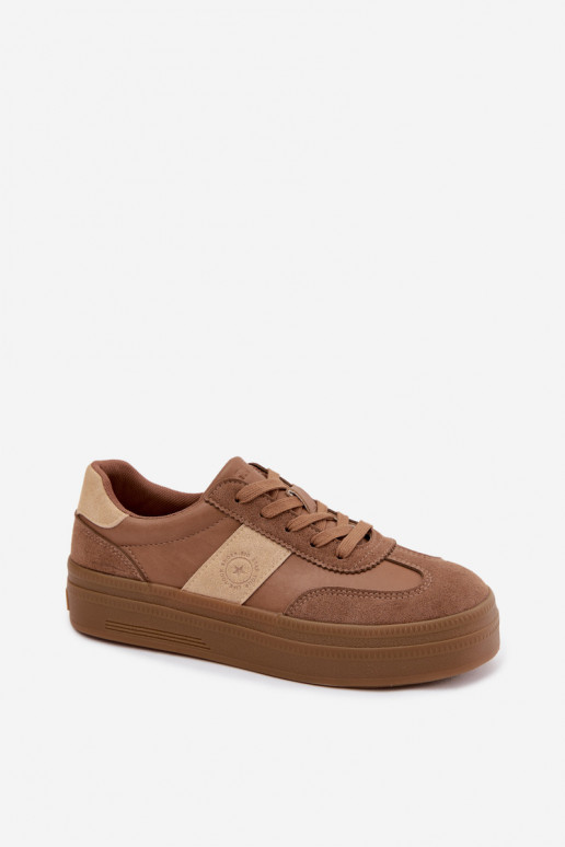 Sneaker für Damen mit Plateau Big Star UU274015 in brauner Farbe