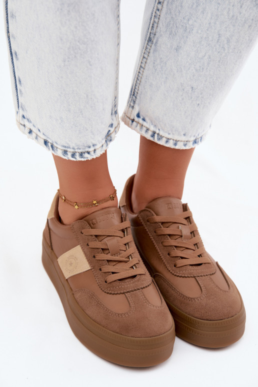 Sneaker für Damen mit Plateau Big Star UU274015 in brauner Farbe