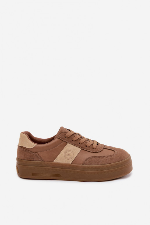 Sneaker für Damen mit Plateau Big Star UU274015 in brauner Farbe