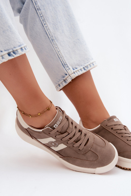 Sportliche Schuhe für Damen Big Star UU274025 in Sandfarbe