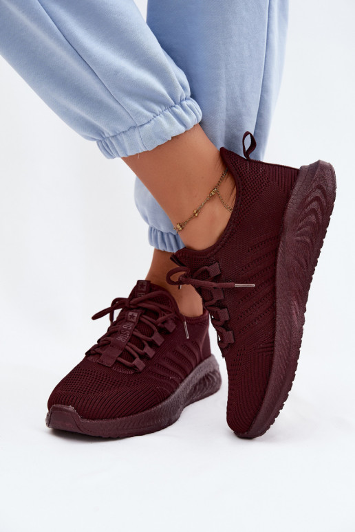 Slipper-Sportliche Schuhe für Damen Big Star UU274053 in bordeaux Farbe