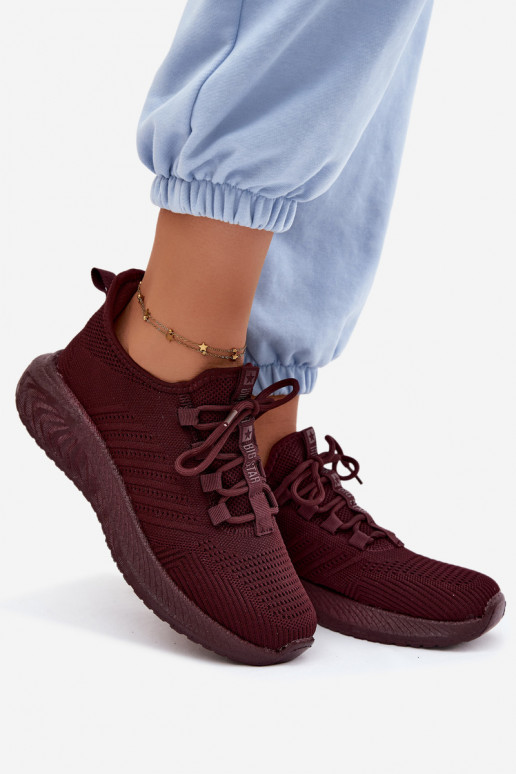 Slipper-Sportliche Schuhe für Damen Big Star UU274053 in bordeaux Farbe