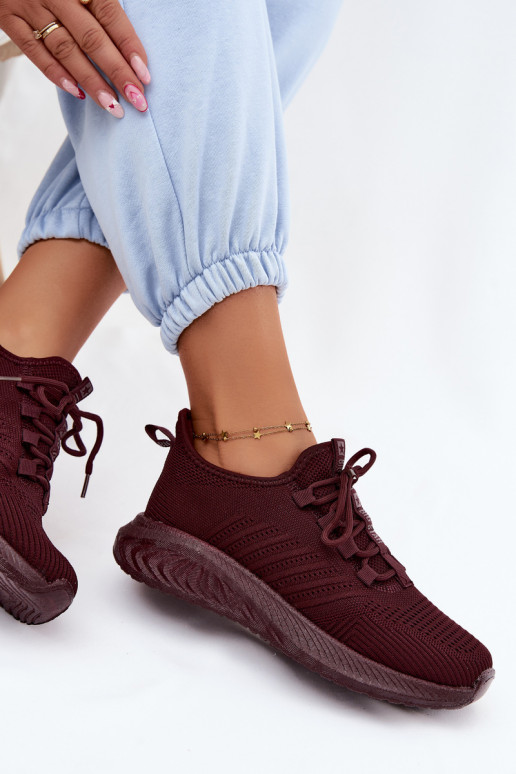 Slipper-Sportliche Schuhe für Damen Big Star UU274053 in bordeaux Farbe