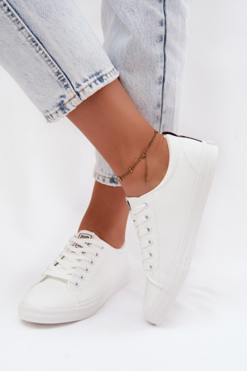 Weiße Damen-Sneaker aus Kunstleder Big Star TT274960