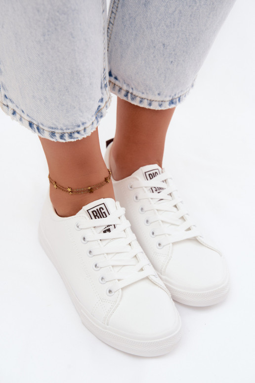 Weiße Damen-Sneaker aus Kunstleder Big Star TT274960