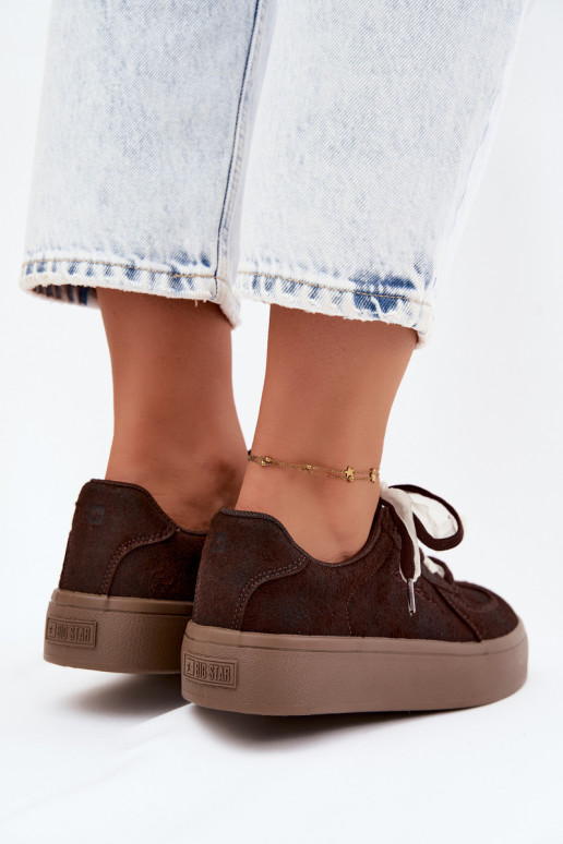 Damen-Sneaker mit Plattform und dekorativen Schnürsenkeln Big Star UU274004