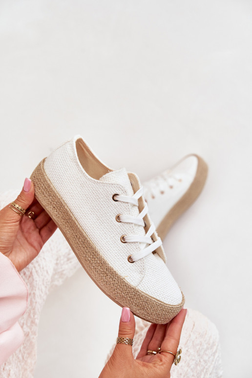 Weiße Plattform Freizeitschuhe Princa