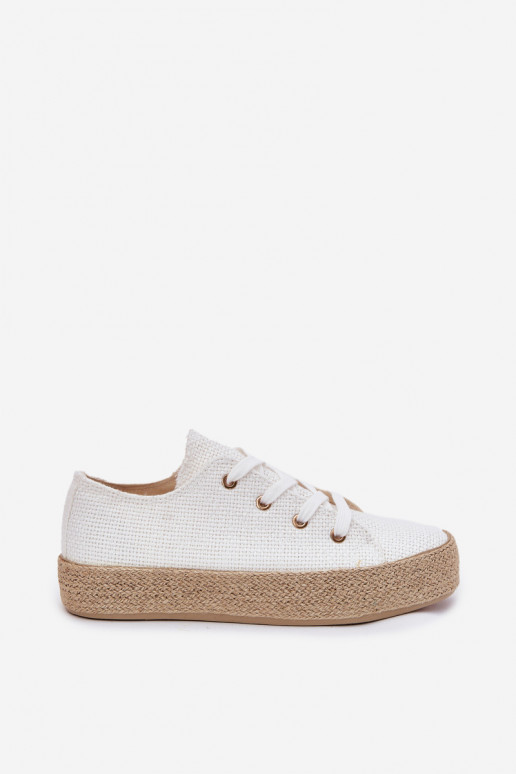 Weiße Plattform Freizeitschuhe Princa