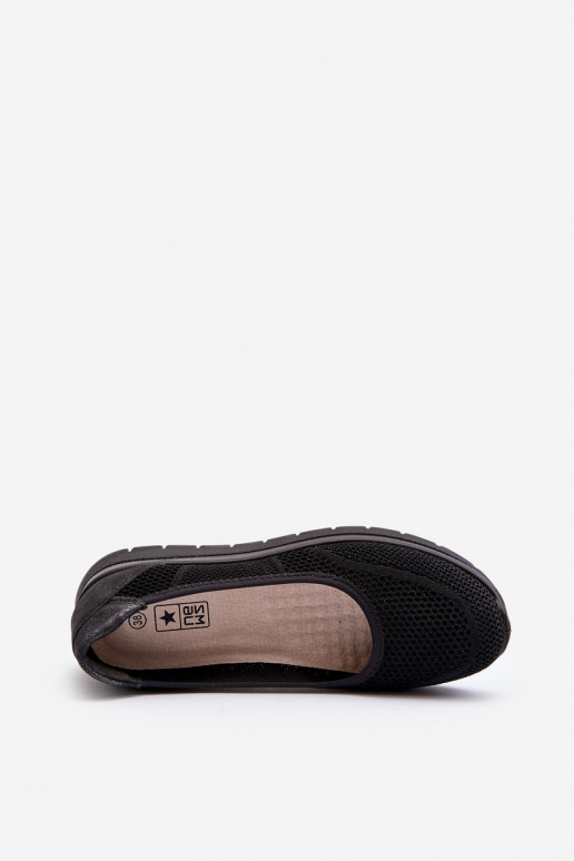 Schwarze Ballerinas mit Plattform Aviaba