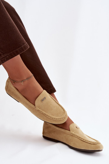 Gelbe Damen-Mokassins mit goldenen Details Sarivelle 2