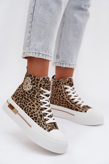 Freizeitschuhe mit Plattform und Leopardenmuster Meloria 2