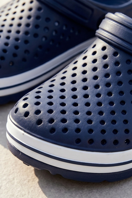 Leichte Herren dunkelblaue Slipper Tai Turiravena