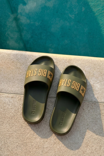 Grüne Herren-Slipper "Big Star SS174360"