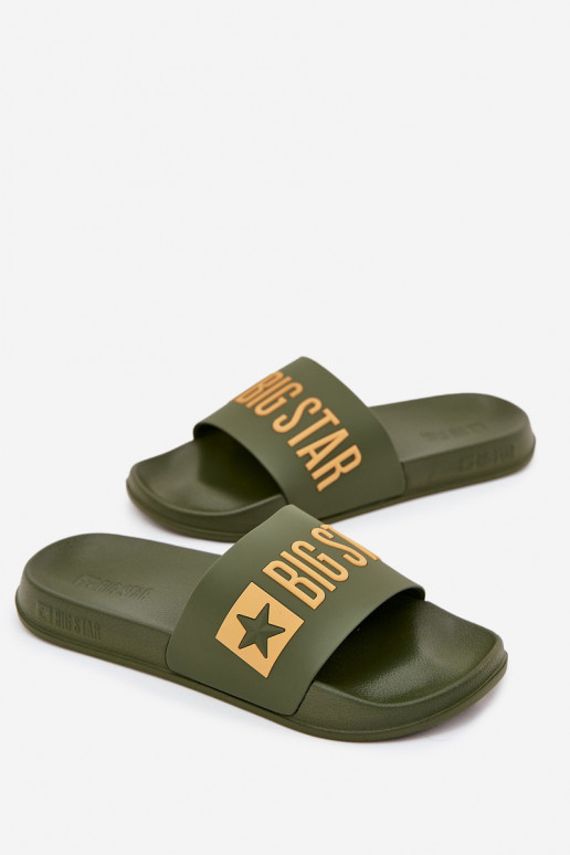 Grüne Herren-Slipper "Big Star SS174360"