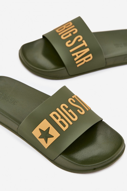 Grüne Herren-Slipper "Big Star SS174360"