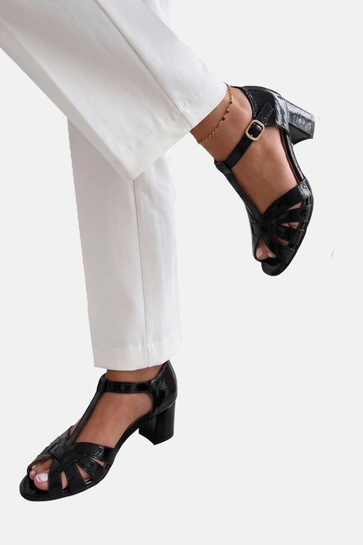 Schwarze Plattform-Mules Thea