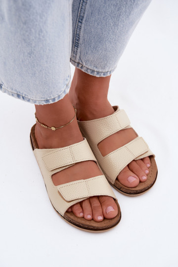 Elfenbein Damenschuhe aus Leder Inblu AA0005GU