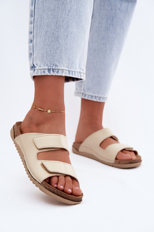 Elfenbein Damenschuhe aus Leder Inblu AA0005GU