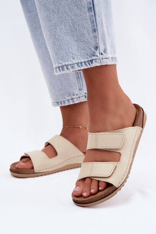Elfenbein Damenschuhe aus Leder Inblu AA0005GU