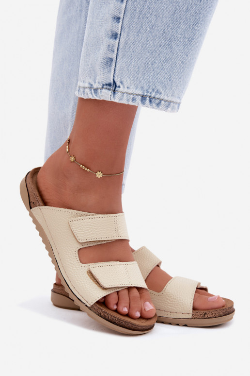 Elfenbein Damenschuhe aus Leder Inblu AA0005GU