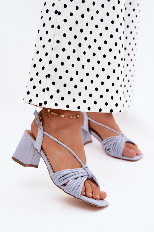 Damen Sandalen mit Riemen und Absätzen in Blau Taffina