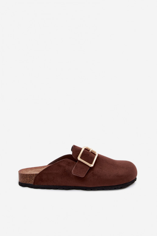 Clogs mit goldfarbenen Schnallen Taffira