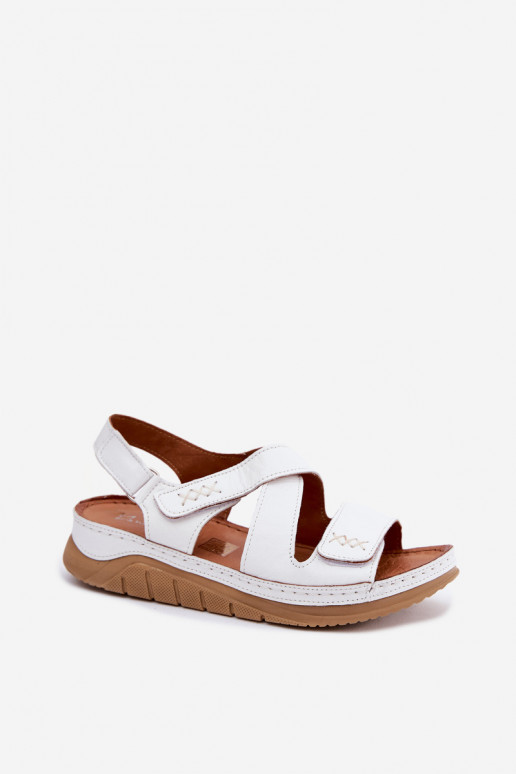 Weiße Damen-Sandalen mit Plattform