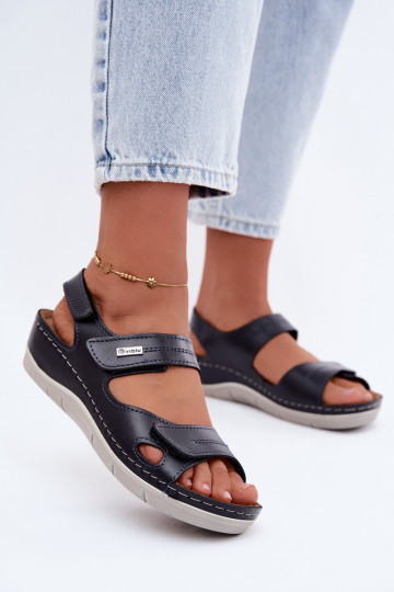 Dunkelblaue Damen-Sandalen Inblu 2
