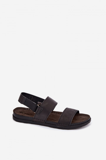 Schwarze Herren-Sandalen INBLU