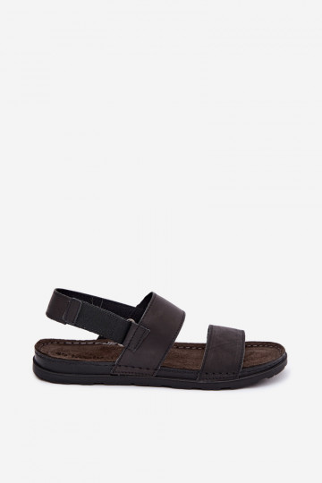Schwarze Herren-Sandalen INBLU 2