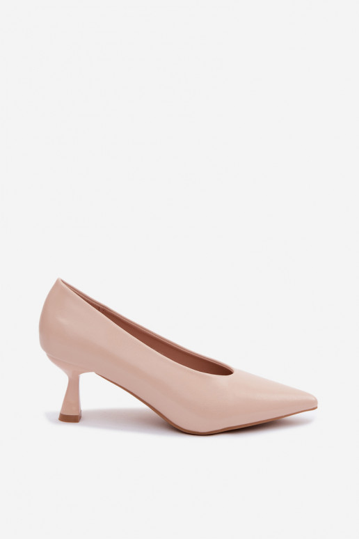 Spitze Schuhe mit Absätzen in Sand Silenta