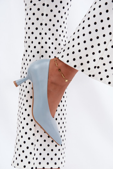 Spitze Schuhe mit Absätzen in Blau Silenta 2