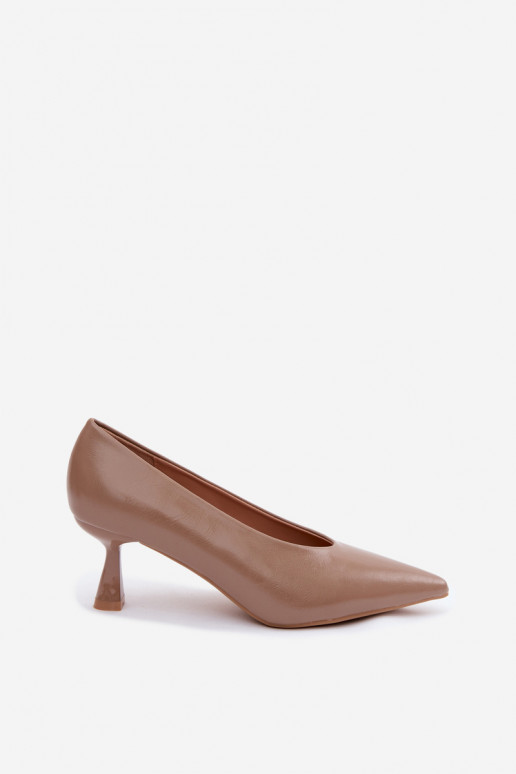 Spitze Schuhe mit Absätzen in Khaki Silenta