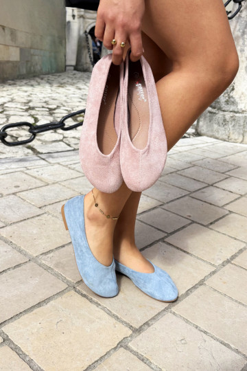 Ballerinas in rosa Kunstveloursleder Camdena