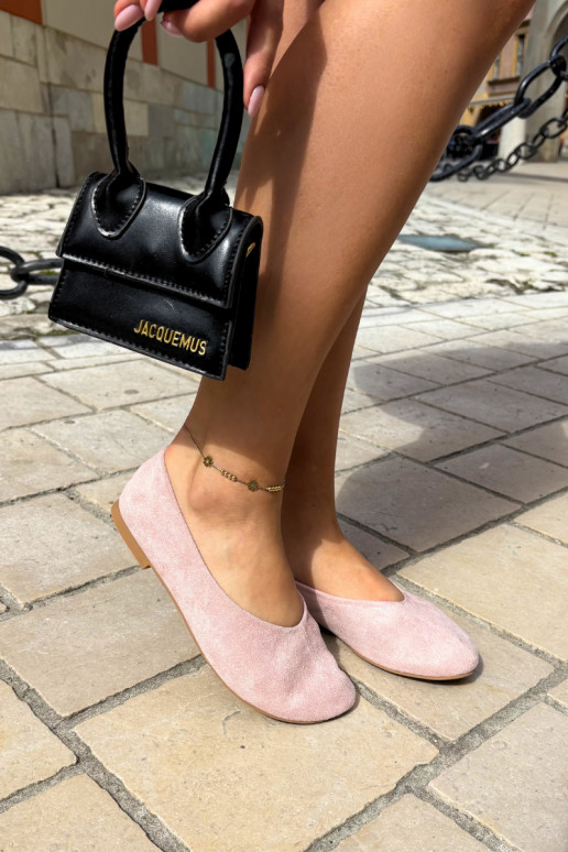 Ballerinas in rosa Kunstveloursleder Camdena