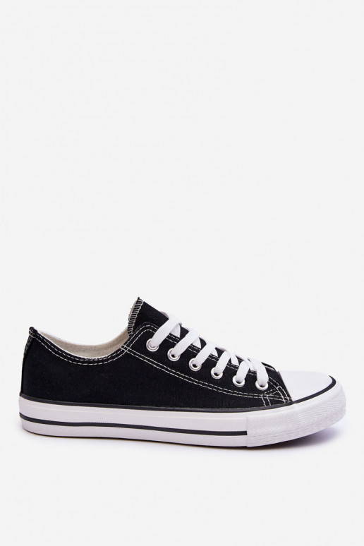 Klassische niedrige Damensneaker in Schwarz Vegas