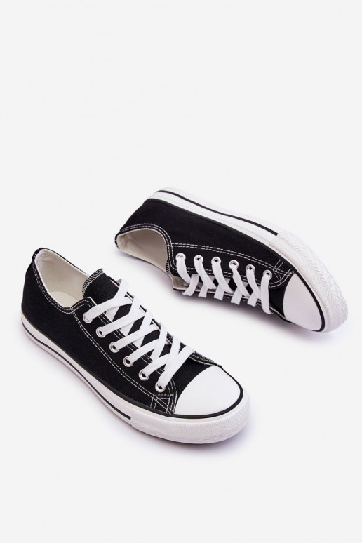 Klassische niedrige Damensneaker in Schwarz Vegas