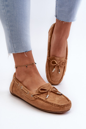 Elegante braune Damensuede-Mokassins Si Passione