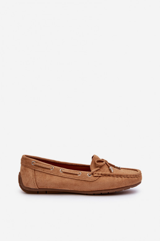 Elegante braune Damensuede-Mokassins Si Passione