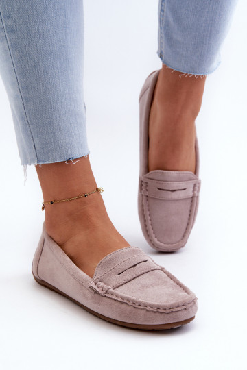 Elegante lila Damensuede-Mokassins Lenvie