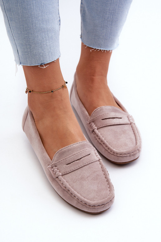 Elegante lila Damensuede-Mokassins Lenvie