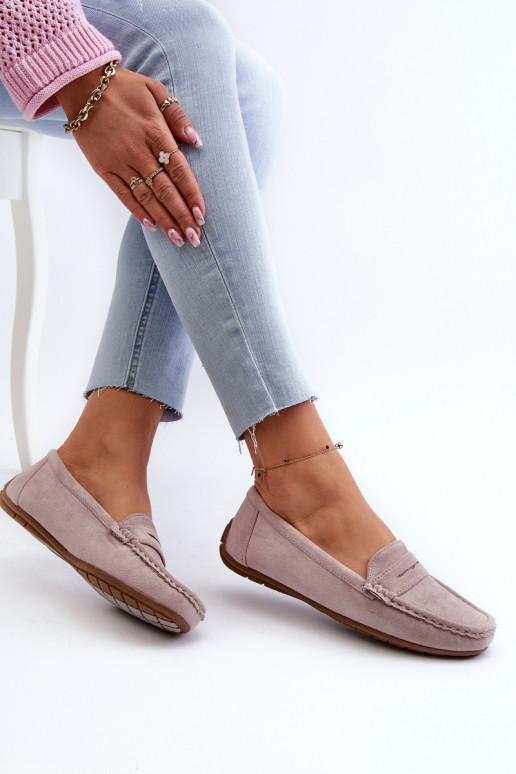 Elegante lila Damensuede-Mokassins Lenvie