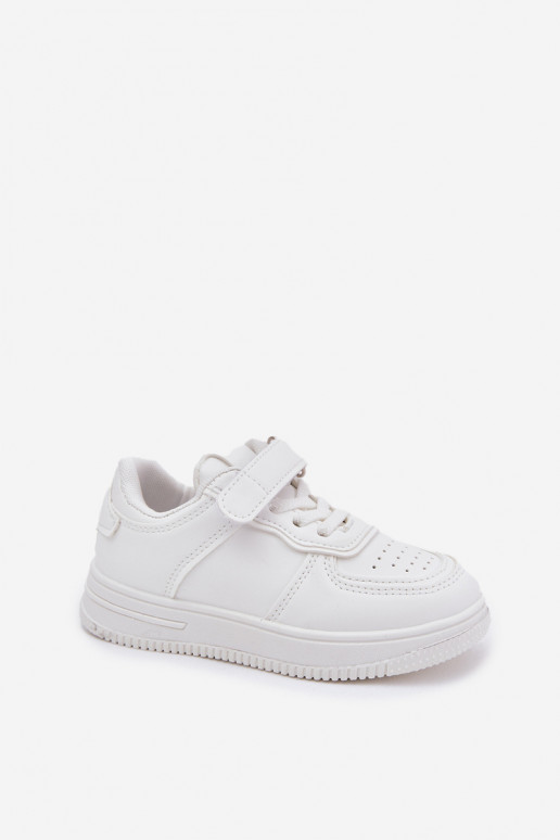 Kinder weiße Sneaker aus Kunstleder Liora