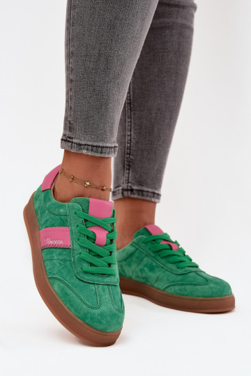Grüne Damen-Sneaker aus Kunstleder Vinceza 79576 2