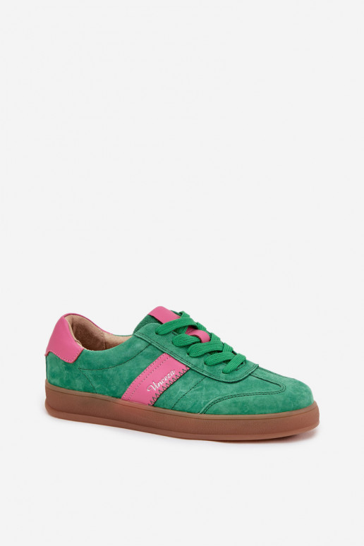 Grüne Damen-Sneaker aus Kunstleder Vinceza 79576