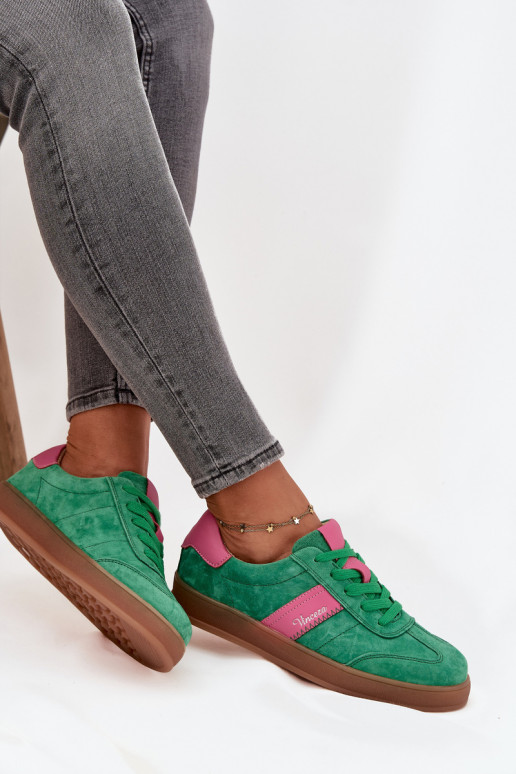Grüne Damen-Sneaker aus Kunstleder Vinceza 79576