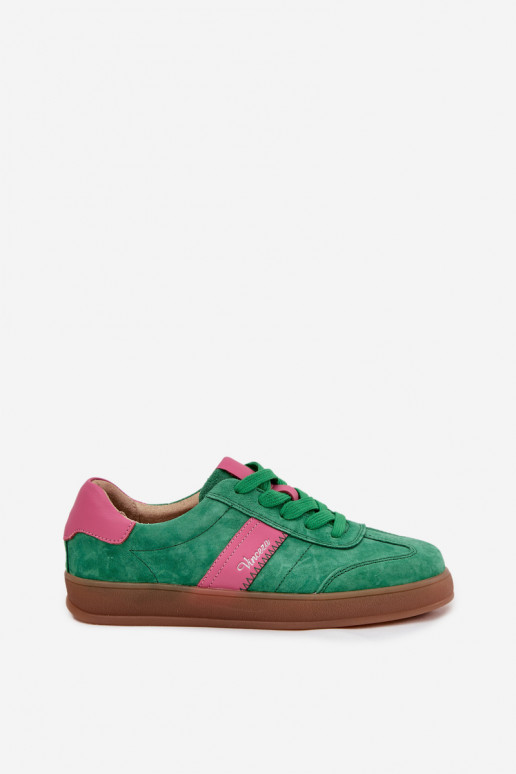 Grüne Damen-Sneaker aus Kunstleder Vinceza 79576