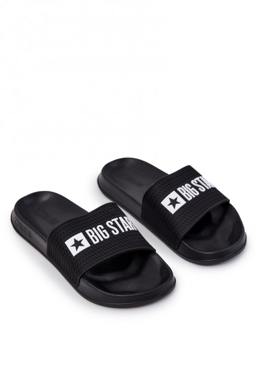 Herren Slipper Big Star JJ174505 Schwarz