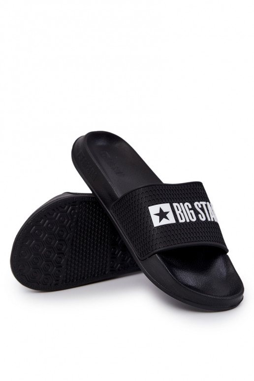Herren Slipper Big Star JJ174505 Schwarz