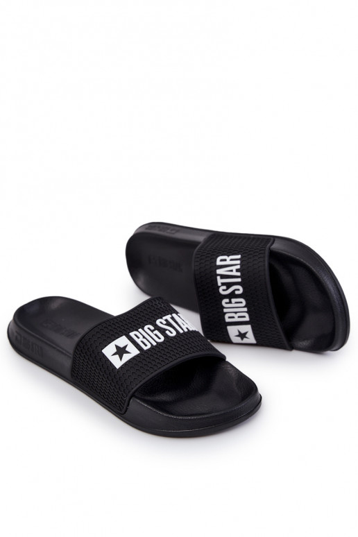 Herren Slipper Big Star JJ174505 Schwarz